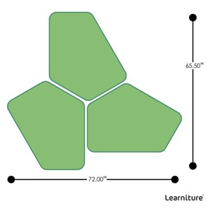 Shapes Series II Vinyl Soft Seating - 12" H CommunEDI Three-Pack - Grouped Footprint