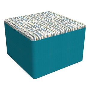 Shapes Series II Modular Soft Seating Cube (Bandwidth Circuit w/ Teal)