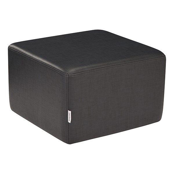 Shapes Series II Vinyl Soft Seating - Cube (12" High) - Midnight Crosshatch