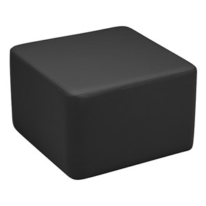 Shapes Series II Vinyl Soft Seating - Cube (12" High) - Black Smooth Grain