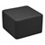 Shapes Series II Vinyl Soft Seating - Cube (12" High) - Black Smooth Grain