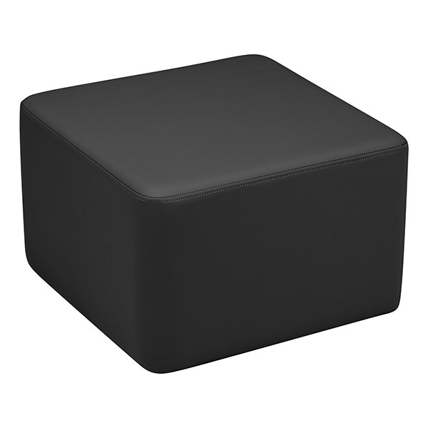 Shapes Series II Vinyl Soft Seating - Cube (12" High) - Black Smooth Grain