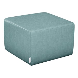 Shapes Series II Vinyl Soft Seating - Cube (12" High) - Blue Crosshatch