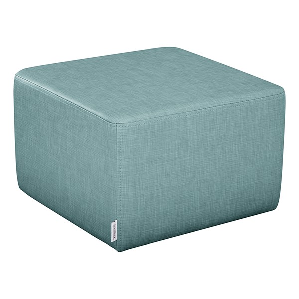 Shapes Series II Vinyl Soft Seating - Cube (12" High) - Blue Crosshatch
