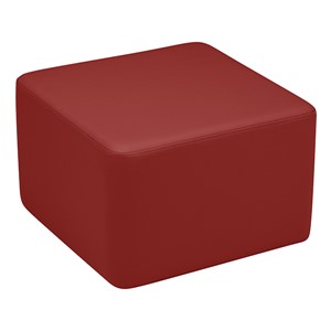 Shapes Series II Vinyl Soft Seating - Cube (12" High) - Burgundy Smooth Grain
