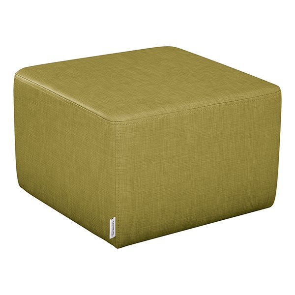 Shapes Series II Vinyl Soft Seating - Cube (12" High) - Green Crosshatch