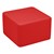 Shapes Series II Vinyl Soft Seating - Cube (12" High) - Red Smooth Grain