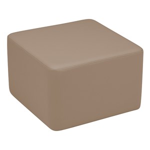 Shapes Series II Vinyl Soft Seating - Cube (12" High) - Taupe Smooth Grain