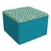 Shapes Series II Modular Soft Seating Cube (Atomic Baltic w/ Teal Vinyl Sides)