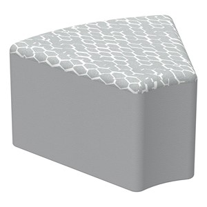 Shapes Series II Modular Soft Seating - Wedge - Charlotte Silver w/ Cool Gray