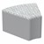 Shapes Series II Modular Soft Seating - Wedge - Charlotte Silver w/ Cool Gray