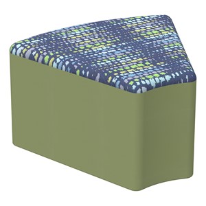 Shapes Series II Modular Soft Seating - Wedge - Telegraph Indigo w/ Fern Green