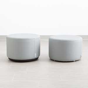 Shapes Series II Vinyl Soft Seating - Rocking Cylinders - Light Gray Smooth Grain