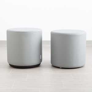 Shapes Series II Vinyl Soft Seating - Rocking Cylinders - Light Gray Smooth Grain