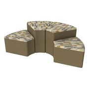 Shapes Series II Designer Soft Seating Set - Wedge (Two 12" H and Two 18" H)
