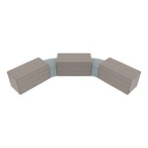 Shapes Series II Vinyl Soft Seating - Two 12'' H Wedges & Three 18'' H Rectangles (Pack of Five)