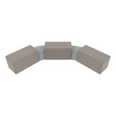 Shapes Series II Vinyl Soft Seating Set - Two 12" H Wedges & Three 18" H Rectangles