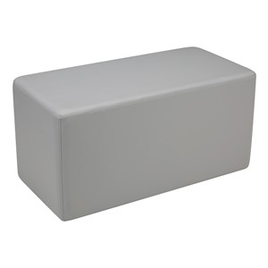 Shapes Series II Vinyl Soft Seating - Rectangle (18" High) - Light Gray Smooth Grain