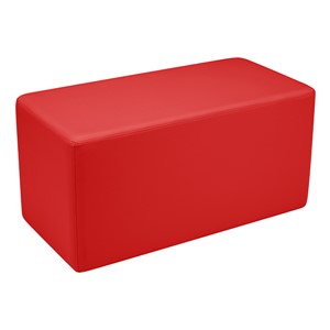 Shapes Series II Vinyl Soft Seating - Rectangle (18" High) - Red Smooth Grain