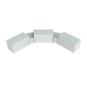 Shapes Series II Designer Soft Seating Set - Two 12" H Wedges w/ Three 18" H Rectangles