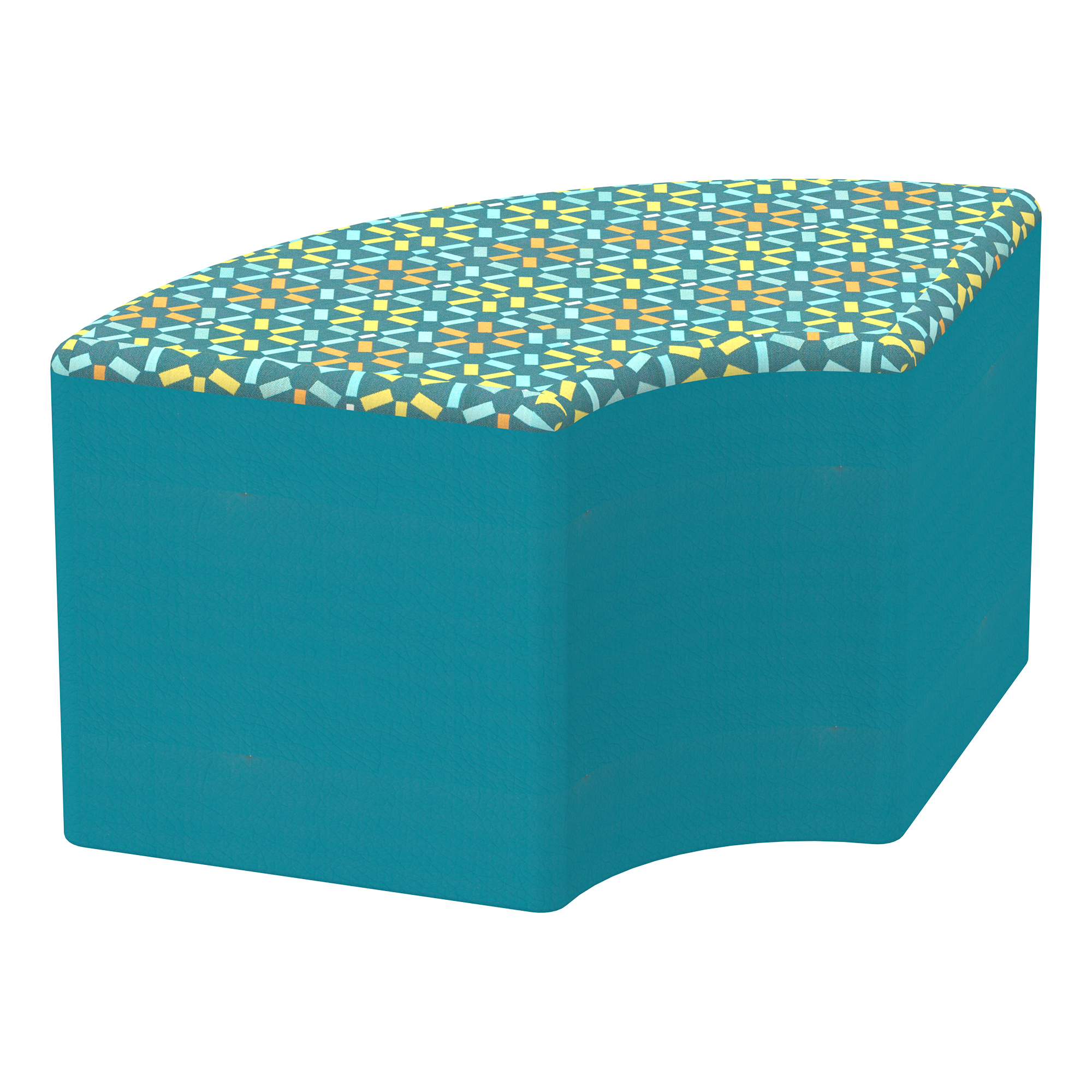 Shapes Series II Designer Soft Seating - Quarter Round - Atomic/Teal