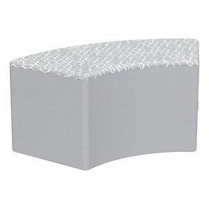 Shapes Series II Modular Soft Seating - S-Curve - Charlotte Silver w/ Light Gray