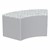Shapes Series II Modular Soft Seating - S-Curve - Charlotte Silver w/ Light Gray