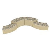 Shapes Series II Designer Soft Seating Set - S-Curve (Two 12'' H and Two 18'' H)