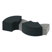 Shapes Series II Vinyl Soft Seating – Two 12" H Wedges & Two 18" H Quarter Rounds (Pack of Four)