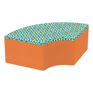 Shapes Series II Designer Soft Seating - Quarter Round - Atomic/Orange