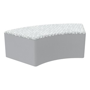 Shapes Series II Modular Soft Seating - S-Curve - Charlotte Silver w/ Light Gray