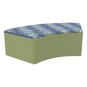 Shapes Series II Modular Soft Seating - S-Curve - Telegraph Indigo w/ Fern Green