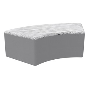 Shapes Series II Modular Soft Seating - S-Curve - Live Wire Stone w/ Light Gray