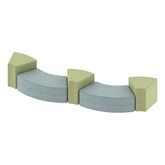 Shapes Series II Vinyl Soft Seating Set - Two 12'' H S-Curves & Three 18'' H Wedges