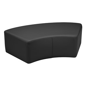 Shapes Series II Vinyl Soft Seating - S-Curve (12" High) - Black Smooth Grain