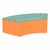 Shapes Series II Modular Soft Seating - S-Curve - Baltic Atomic/Orange