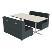 Shapes Series II Soft Seating Sofa w/ Electric & Café Table