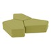 Shapes Series II Vinyl Soft Seating - 12" H CommunEDI Three-Pack - Green Crosshatch