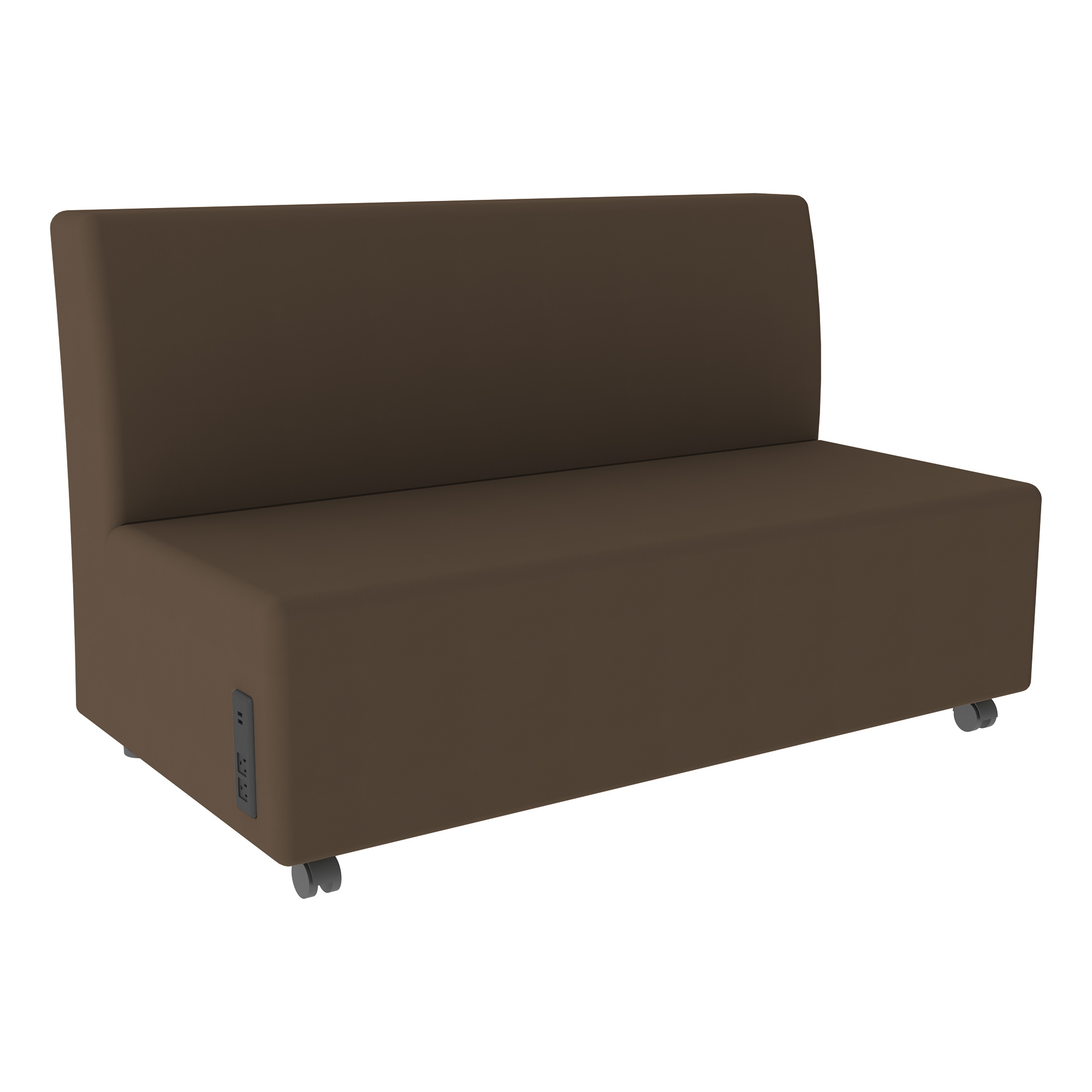 Shapes Series II Soft Seating Sofa w/ USB & Electrical Outlets - Chocolate