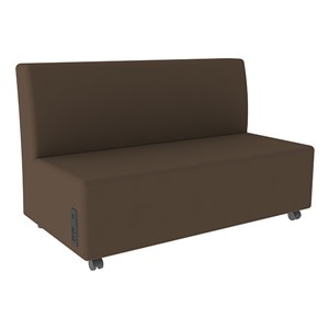Shapes Series II Soft Seating Sofa w/ USB & Electrical Outlets - Chocolate
