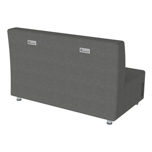 Shapes Series II Soft Seating Sofa w/ USB & Electrical Outlets - Gray Crosshatch