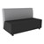 Shapes Series II Soft Seating Sofa w/ USB & Electrical Outlets - Black Seat/Light Gray Back