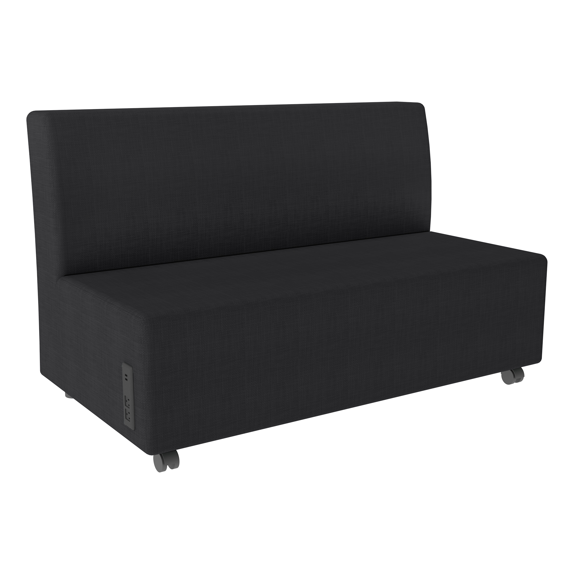 Shapes Series II Soft Seating Sofa w/ USB & Electrical Outlets - Midnight Crosshatch