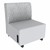 Shapes Series II Soft Seating Chair w/ USB & Electrical Outlets - Charlotte Silver w/ Cool Gray