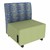 Shapes Series II Soft Seating Chair w/ USB & Electrical Outlets - Telegraph Indigo w/ Fern Green