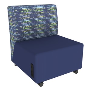 Shapes Series II Soft Seating Chair w/ USB & Electrical Outlets - Telegraph Indigo w/ Navy