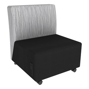 Shapes Series II Soft Seating Chair w/ USB & Electrical Outlets - Live Wire Stone w/ Black