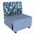 Shapes Series II Soft Seating Chair w/ USB & Electrical Outlets - Angle Midnight w/ Powder Blue