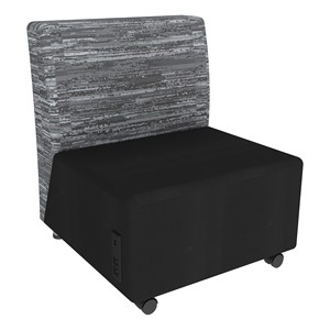 Shapes Series II Soft Seating Chair w/ USB & Electrical Outlets - Sirocco Shoal w/ Black