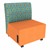 Shapes Series II Soft Seating Chair w/ USB & Electrical Outlets - Atomic Baltic w/ Orange